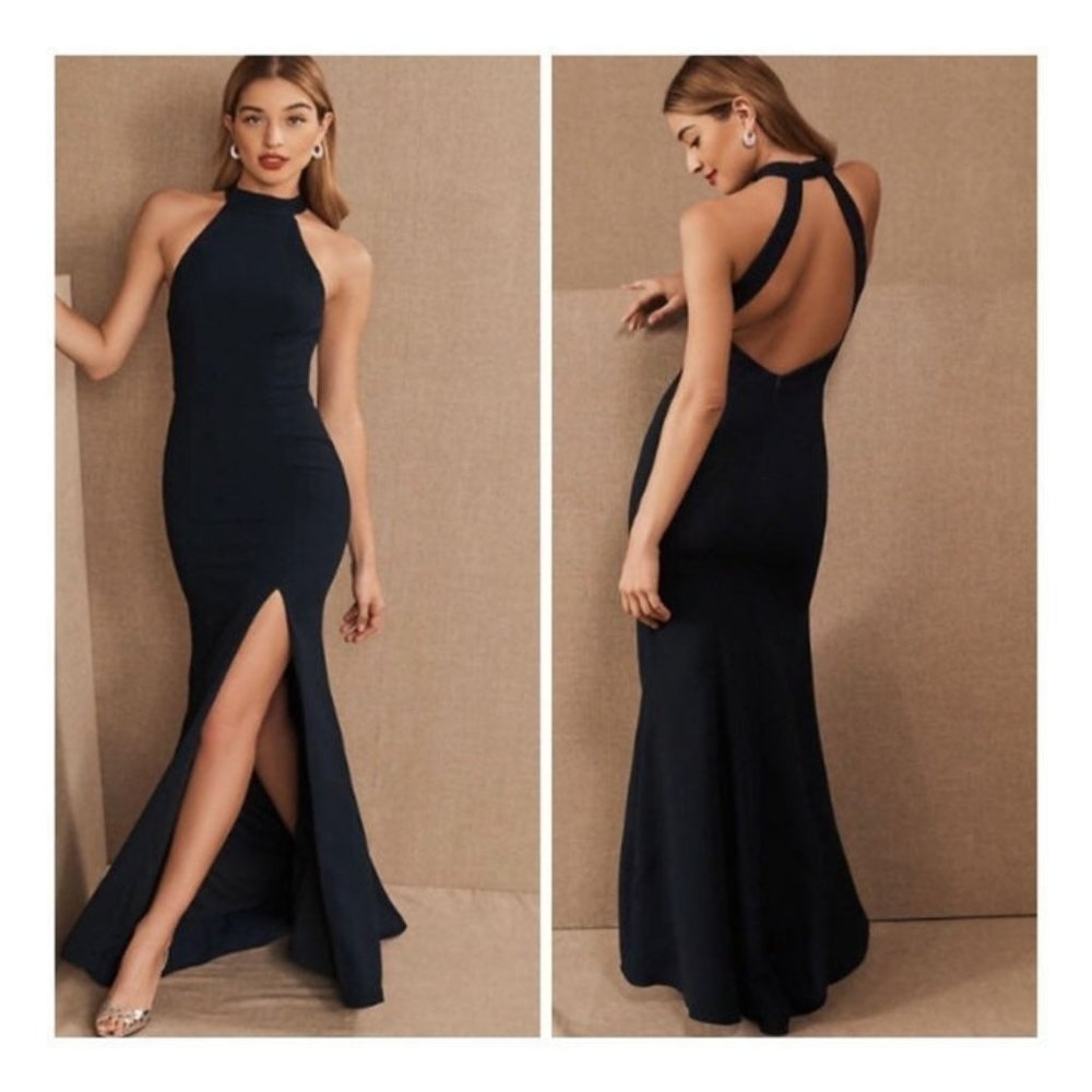 BHLDN Monteeal crepe maxi dress size 8